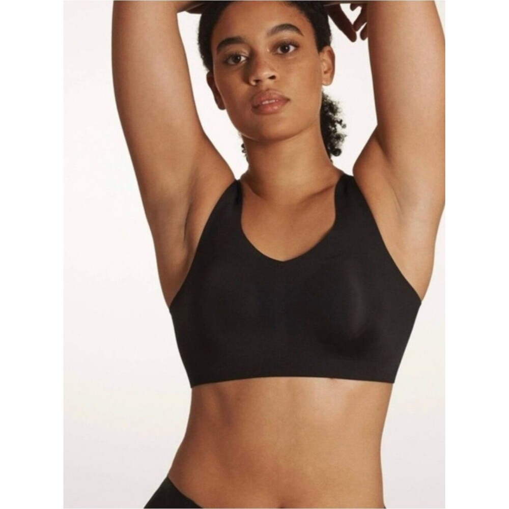 Evelyn & Bobbie Defy Bra Black 3XL Wirefree Seamless Comfort Bra